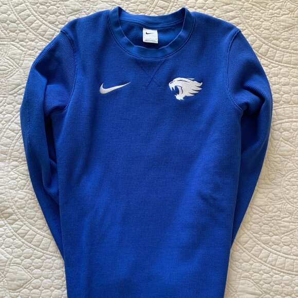 NEW Men's Unisex Nike Royal Kentucky Wildcats College Long-Sleeve Top | SMALL - Picture 6 of 9